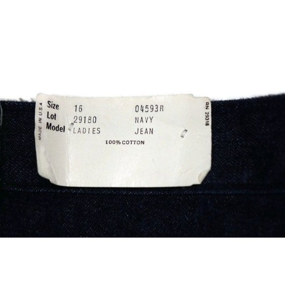 VIntage Eddie Bauer Jeans, Mom Jeans, High Waist, NOS Dark Denim, 30 x 32, - Picture 5 of 10